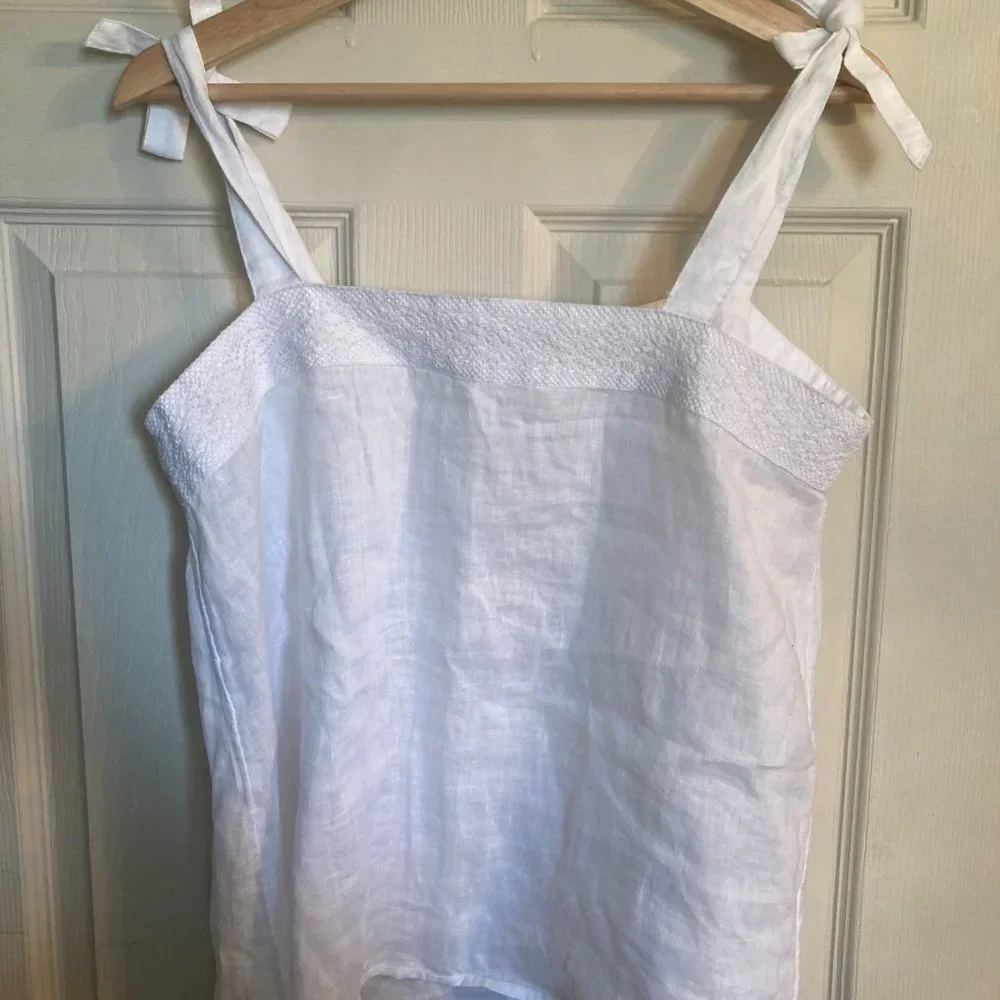 Joie White Linen Top - NWT - Picture 7 of 13